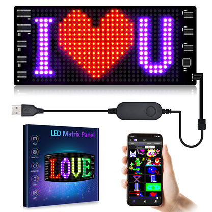 Programmable Car LED Sign LED Full-color Advertising Screen Ultra-thin Display Screen Custom Text Pattern Animation Display Car