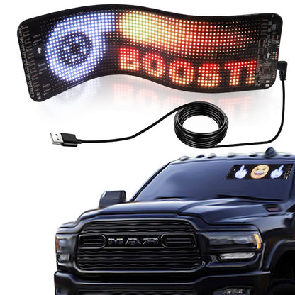 Programmable Car LED Sign LED Full-color Advertising Screen Ultra-thin Display Screen Custom Text Pattern Animation Display Car